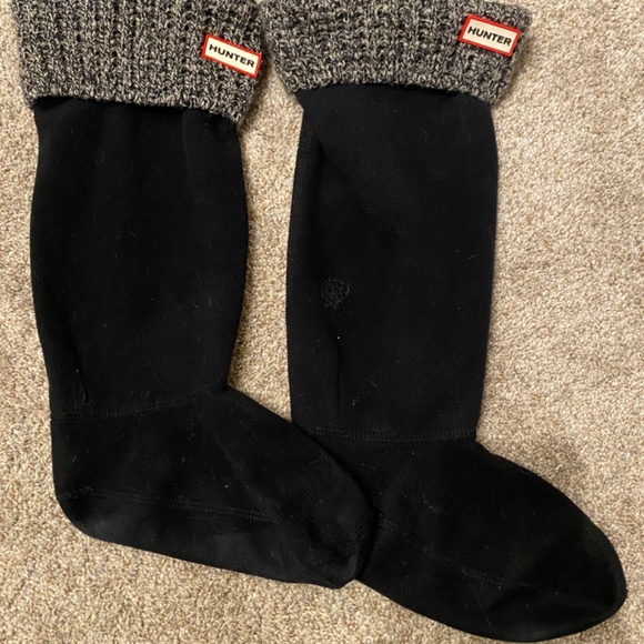 Hunter Tall Black Boots with Boot Socks - Picture 7 of 9